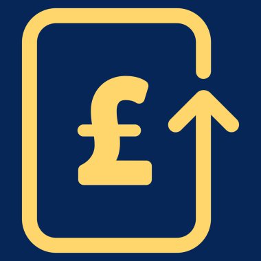 Ters Lirası işlem düz vektör simgesi simgesi