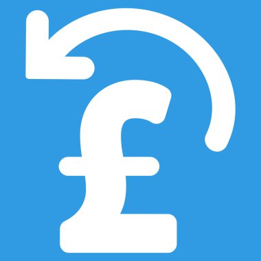 Pound ödeme düz vektör simgesi simgesi geri al