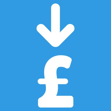 Lirası gelir düz vektör simgesi simgesi