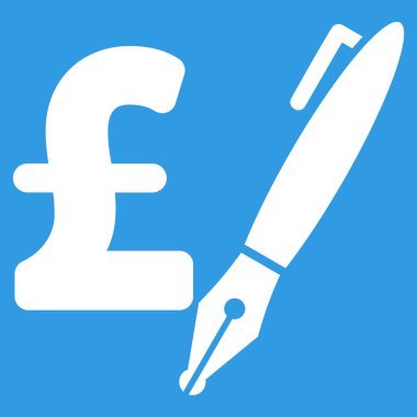 Kalem Lirası fiyat düz vektör simgesi simgesi