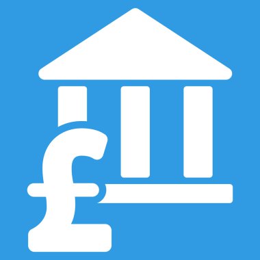 Kütüphane Pound ödeme düz vektör simgesi simgesi