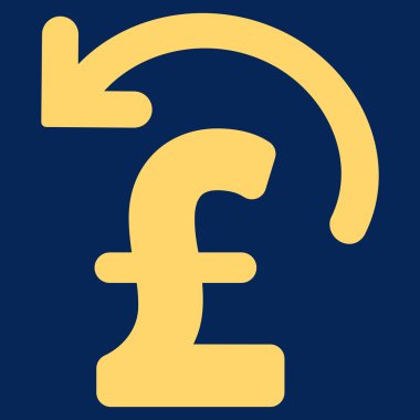 Pound ödeme düz vektör simgesi simgesi geri al
