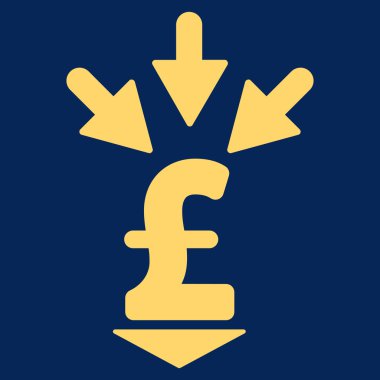 Pound Ödeme Düz Vektör Simgesi Simgesini Tümleştir