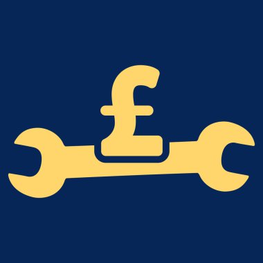 Düz vektör simgesi simgesi hizmet Lirası maliyet