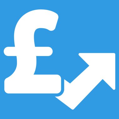 Lirası büyüme düz vektör simgesi simgesi