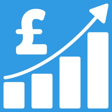 Lirası mali çubuk grafik düz vektör simgesi simgesi