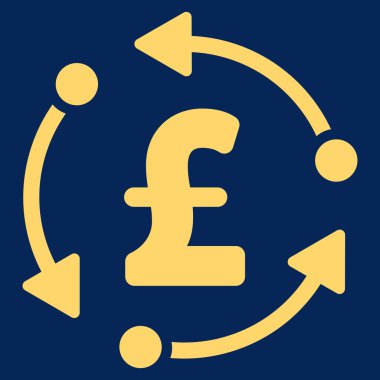 Lirası döndürme düz vektör simgesi simgesi