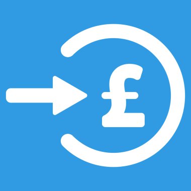 Lirası gelir düz vektör simgesi simgesi