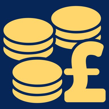 Düz vektör simgesi simgesi Lirası paraları