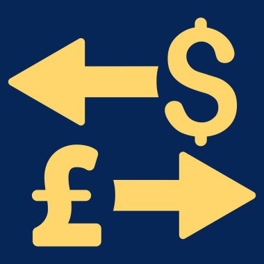 Doları Lirası hareketleri düz vektör simgesi simgesi