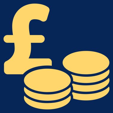 Düz vektör simgesi simgesi Lirası paraları