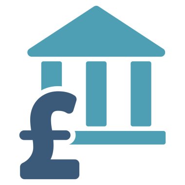 Kütüphane Pound ödeme düz vektör simgesi simgesi