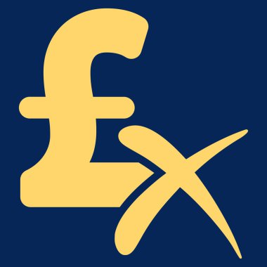 Lirası düz vektör simgesi simgesi reddetmek