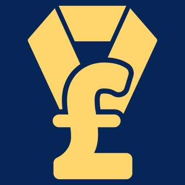 Lirası ödül düz vektör simgesi simgesi