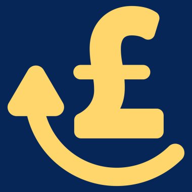 Düz vektör simgesi simgesi pound ödemek