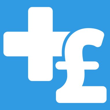 Tıbbi Lirası iş düz vektör simgesi simgesi