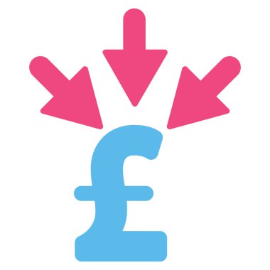 Toplama Pound ödeme düz vektör simgesi simgesi