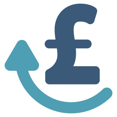 Düz vektör simgesi simgesi pound ödemek