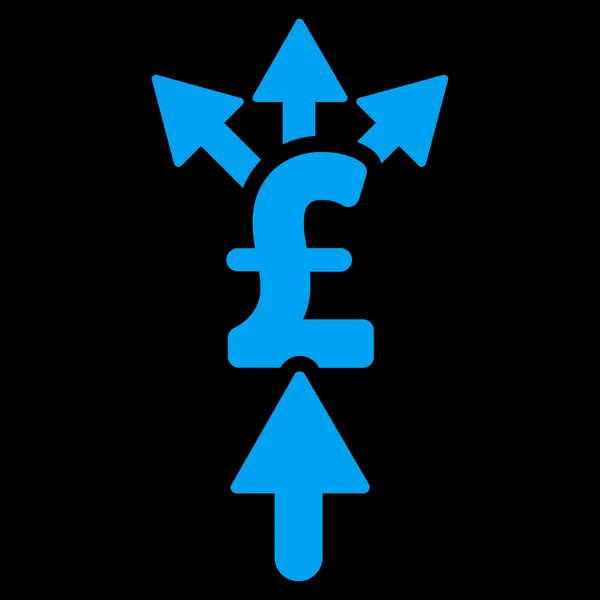 Compartilhar Símbolo de ícone de vetor plano de pagamento de libra — Vetor de Stock