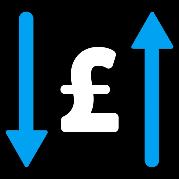 Símbolo de icono de vector plano Pound Swap — Vector de stock
