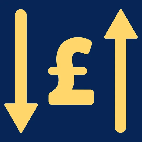 Pound Swap Flat Vector Icon Symbol — Stock Vector