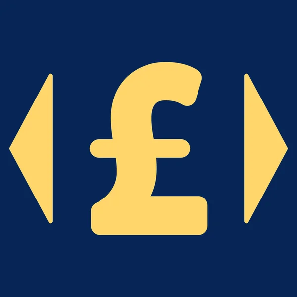 Regulate Pound Price Flat Vector Icon Symbol — Stock Vector