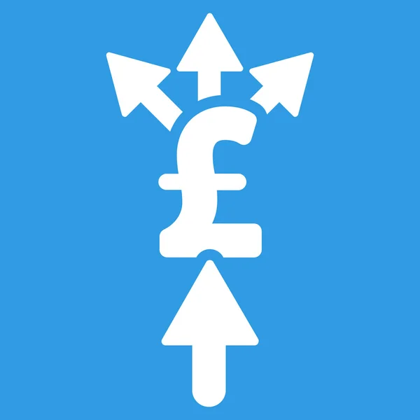 Compartilhar Símbolo de ícone de vetor plano de pagamento de libra — Vetor de Stock