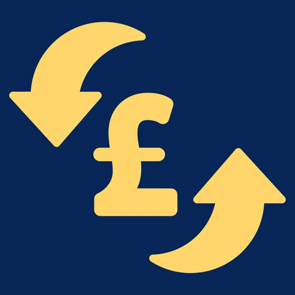 Aktualisieren Pfund Kosten flache Vektor Symbol Symbol — Stockvektor