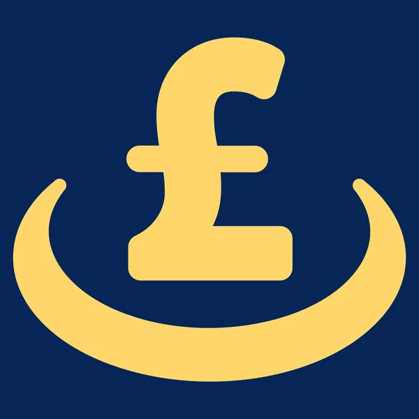 Pfundeinzahlung Platzierung flacher Vektor Symbol Symbol — Stockvektor