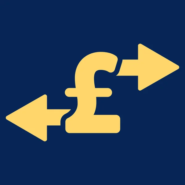 Geld ausgeben Pfund flache Vektor Symbol Symbol — Stockvektor