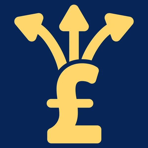 Share Pfund flache Vektor Symbol Symbol — Stockvektor