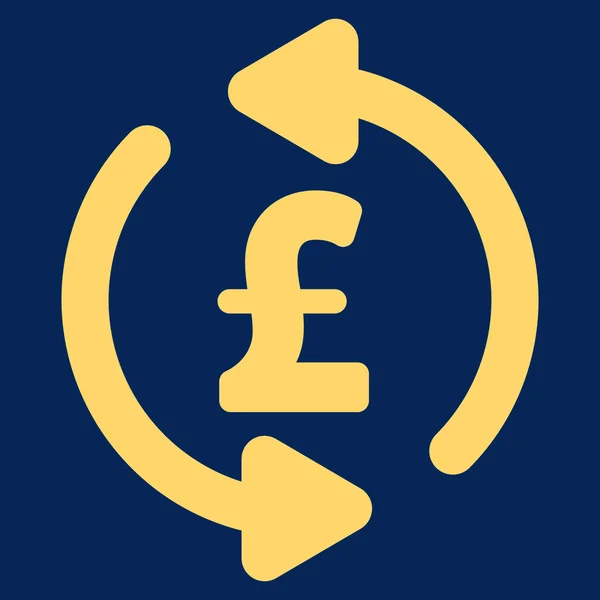 Refresh Pound Price Flat Vector Icon Symbol — Stock Vector