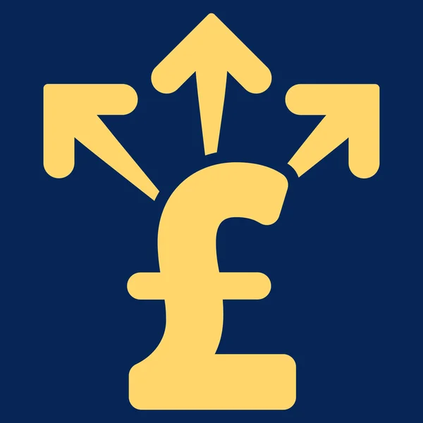 Geld ausgeben Pfund flache Vektor Symbol Symbol — Stockvektor