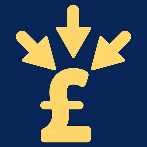 Symbol für flache Vektorsymbole für Zahlungen in Pfund — Stockvektor