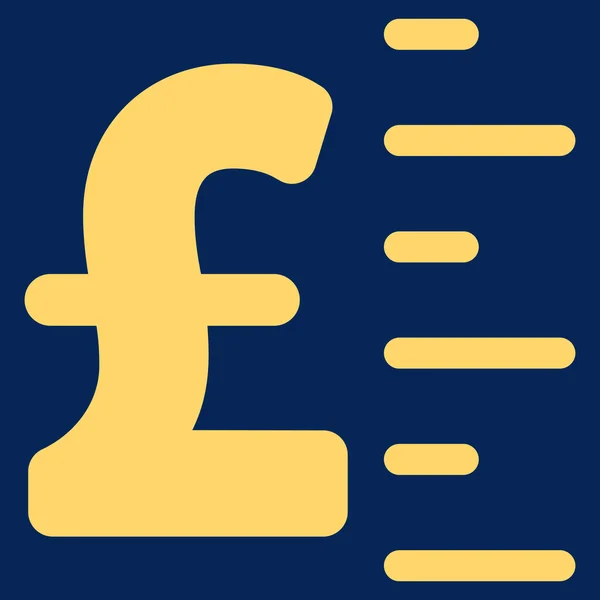 Pound Value Flat Vector Icon Symbol — Stock Vector