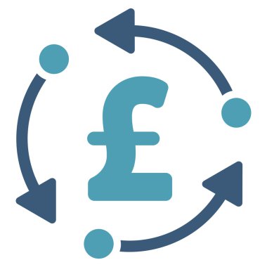 Lirası döndürme düz vektör simgesi simgesi