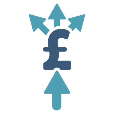 Paylaşım Pound ödeme düz vektör simgesi simgesi