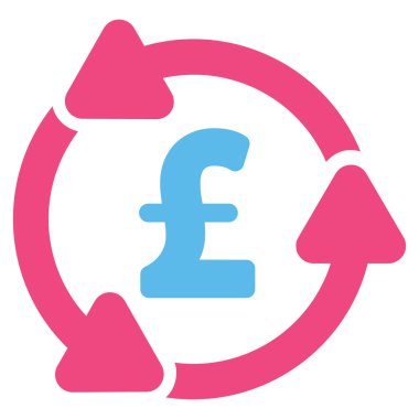 Lirası dolaşım düz vektör simgesi simgesi