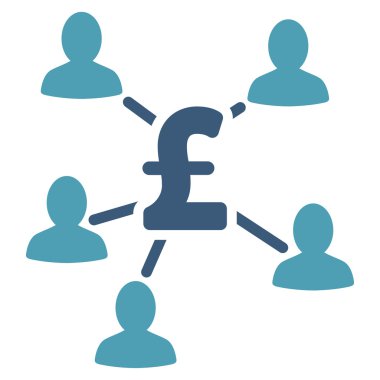 Vektör simgesi simgesi pound ödeme istemcilerinin düz