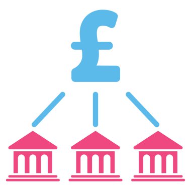 Lirası banka organizasyon düz vektör simgesi simgesi