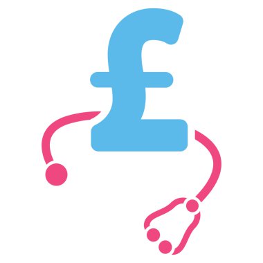 Tıbbi Lirası iş düz vektör simgesi simgesi