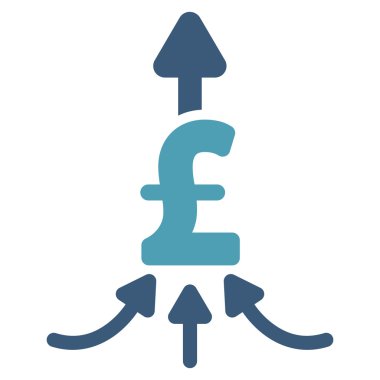 Pound ödeme düz vektör simgesi simgesi birleştirmek