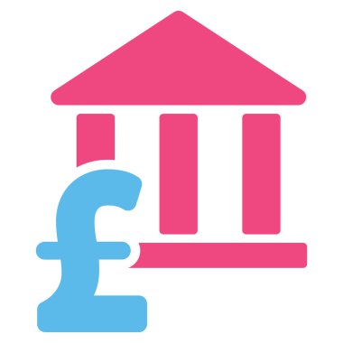 Kütüphane Pound ödeme düz vektör simgesi simgesi