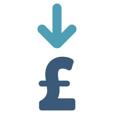 Lirası gelir düz vektör simgesi simgesi