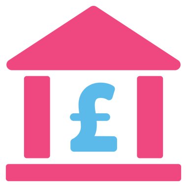 Lirası banka düz vektör simgesi simgesi