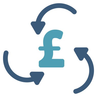 Lirası girdap düz vektör simgesi simgesi