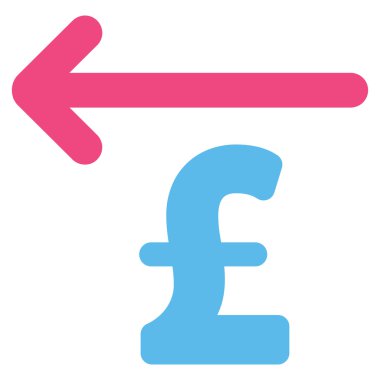 Cashback Pound Düz Vektör Simgesi Sembol