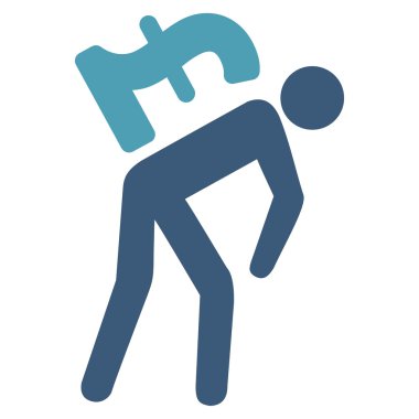 Lirası para kurye düz vektör simgesi simgesi