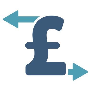 Pound ödeme düz vektör simgesi simgesi