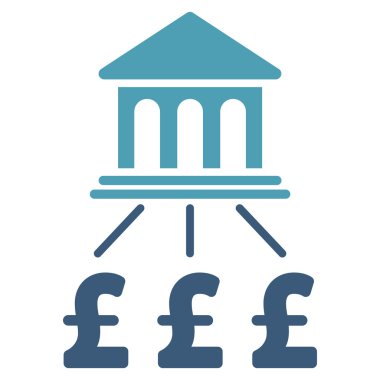 Lirası banka düzeni düz vektör simgesi simgesi